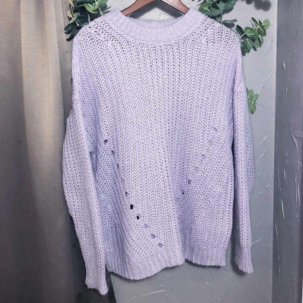 American Eagle Lilac Knit Pullover Sweater Sz XS